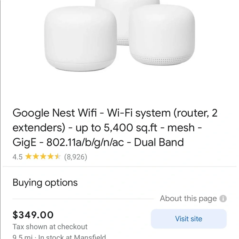 Google mesh WiFi system